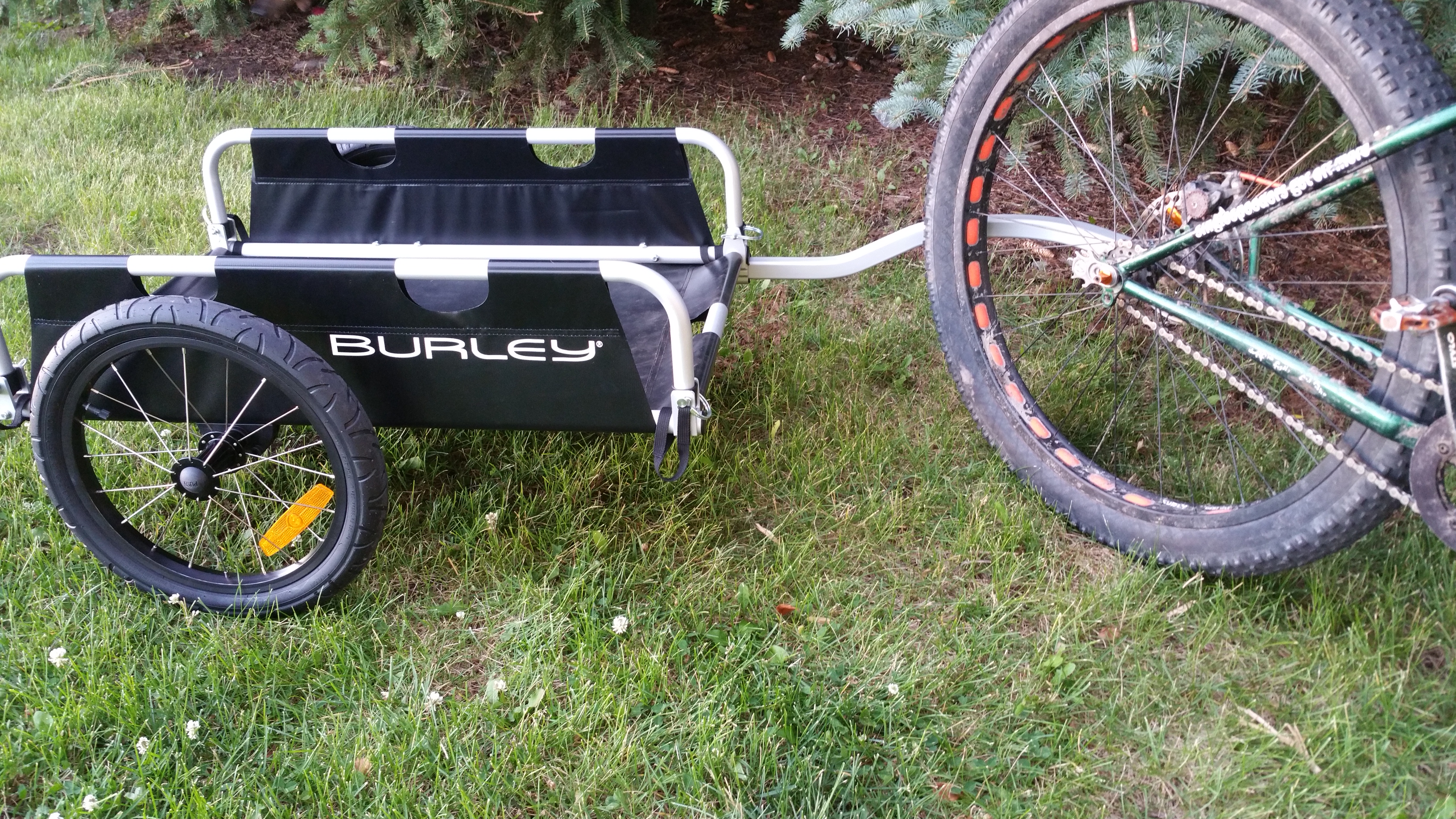 Burley Flatbed Bicycle Trailer, Carry Long Objects, Load Up to 99.3 lbs (45  kg), Unfolded Size: Length 33.0 inches (83.8 cm), Width 31.0 inches (78.5