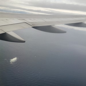 You know you are getting close when you see icebergs out the window.