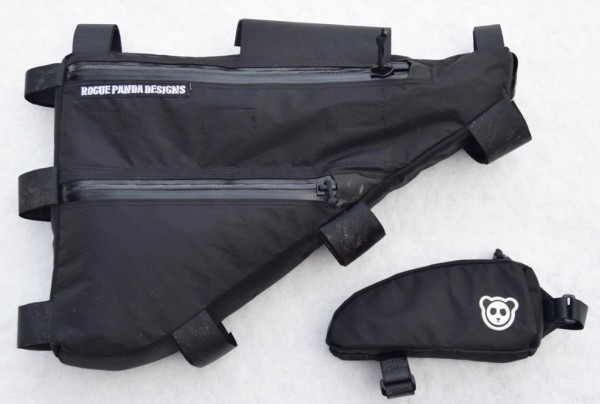 Rogue Panda Designs Custom Frame Bag and Alamo Top Tube Bag