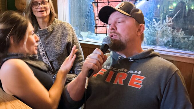 spinner karaoke at the sawmill